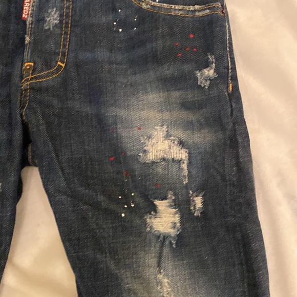 DSquared denim, never worn. Roll up the cuff to show the writing Wild 2 Ride - Picture 3 of 6